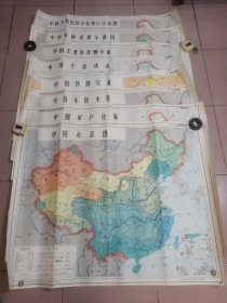 地理系列教学参考挂图 （ 共8张）尺寸：105x78cm 不散卖 另有6张散卖55元一张。