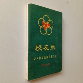 交通大学校友总会四川省分会校友录1986.10