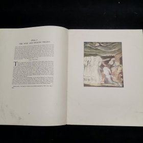 THE FABER GALLERY BLAKE 1757-1827 英国浪漫主义诗人、版画家 威廉·布莱克 画册 多枚手工黏贴嵌入式彩图 色泽美艳