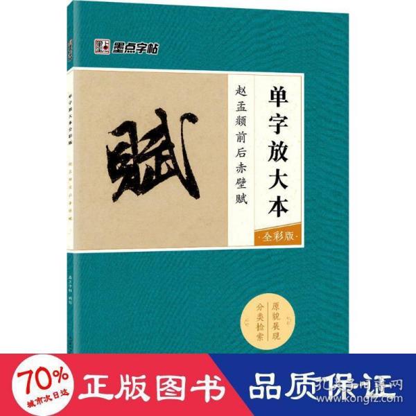 墨点字帖赵孟頫前后赤壁赋 单字放大本全彩版