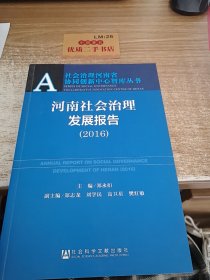 河南社会治理发展报告（2016）