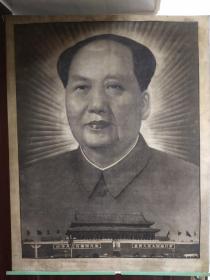 毛主席画像 丝织  毛泽东 标准像