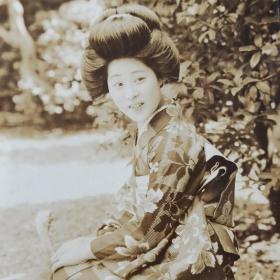 民国银盐老照片 明星照 和服艺伎美女 著名影星 森静子 品好如图