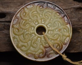 和田玉龙璧挂件把件G