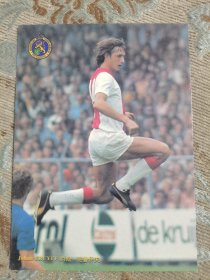 九十年代世界足球明星硬纸卡片（规格长14宽10公分），约翰.克鲁伊夫