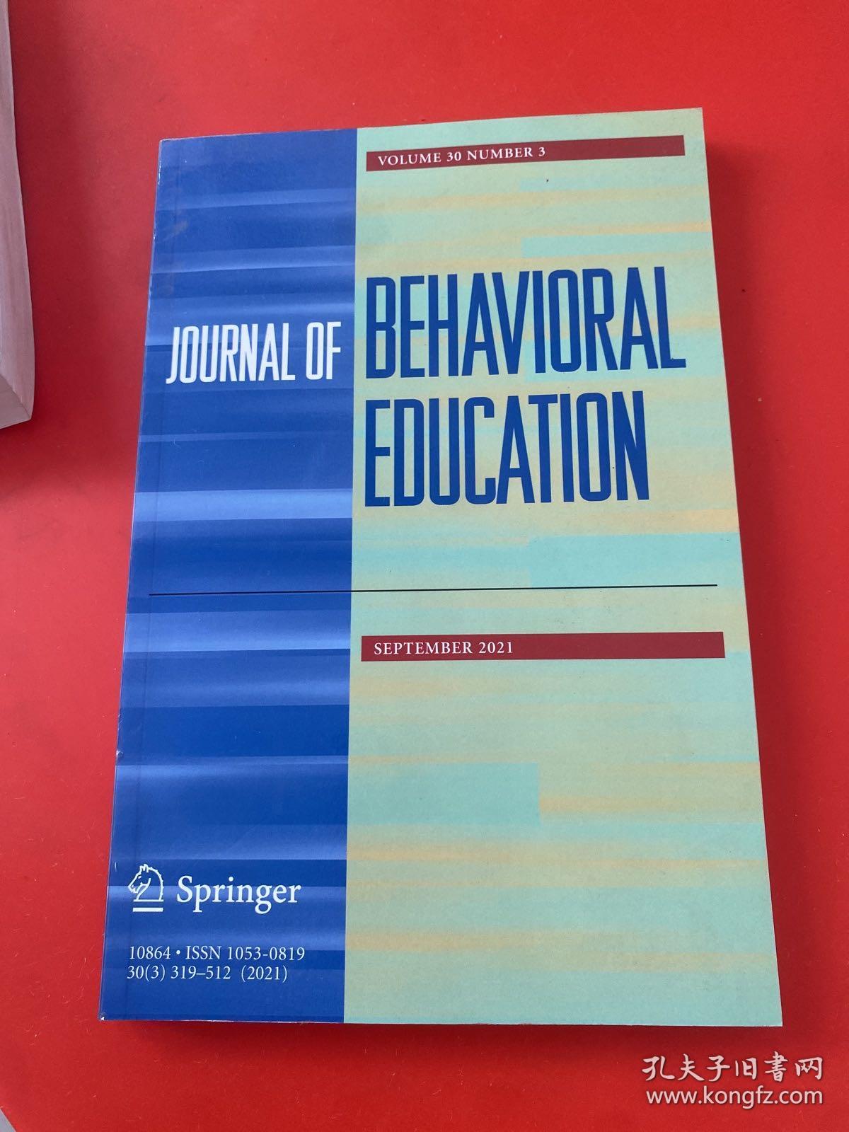 JOURNAL OF BEHAVIORAL EDUCATION