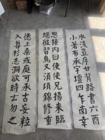 范墨因日常习作4尺对开3条（没盖章、题款）6