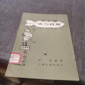 什么是实力政策（外品如图，内页干净，近95品）