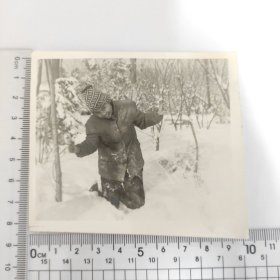 1984年11月珊珊美女雪景留影照片2张