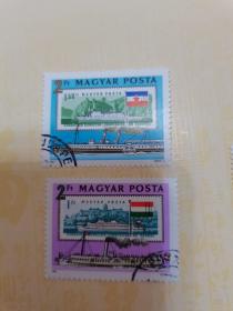 外国邮票  盖销票  2枚
