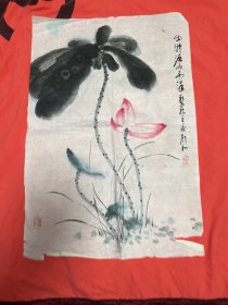 师承杨建侯、谭勇、吴国亭等三位教授老画家姬颜和国画 约3平尺   终身 保真    24