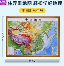 北斗3D立体中国凹凸地形图（58.5x43.5）