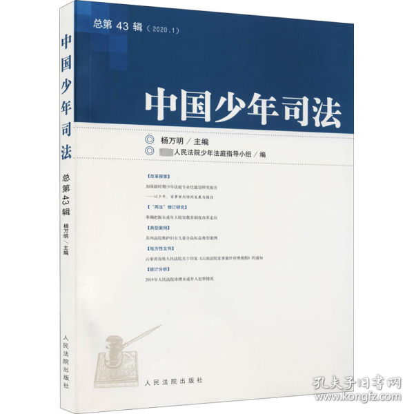 中国少年司法2020年第1辑（总第43辑）