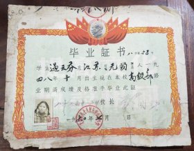 1960毕业证