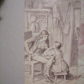 歌德诗集画片…杼情插曲，北海，还乡曲，哈尔茨游记插曲（共四张老旧画片）