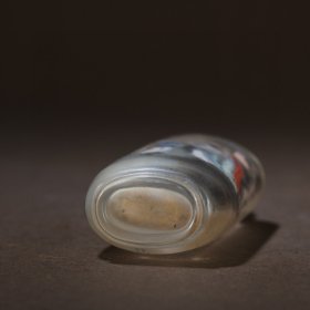 清 琉璃内画风尘三侠鼻烟壶