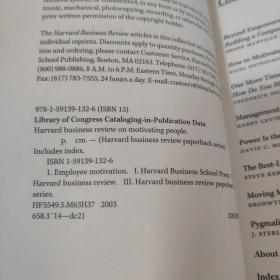 Harvard Business Review on Motivating People (Harvard Business Review Paperback Series)