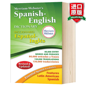 英文原版 Merriam-Webster Spanish-English Dictionary 韦氏西班牙语双语词典 平装版 英文版 进口英语原版书籍
