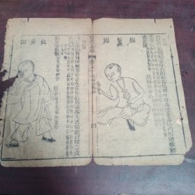 清代人物版画散页一页