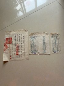 1953年河北通县中学转学证明书，学生成绩表