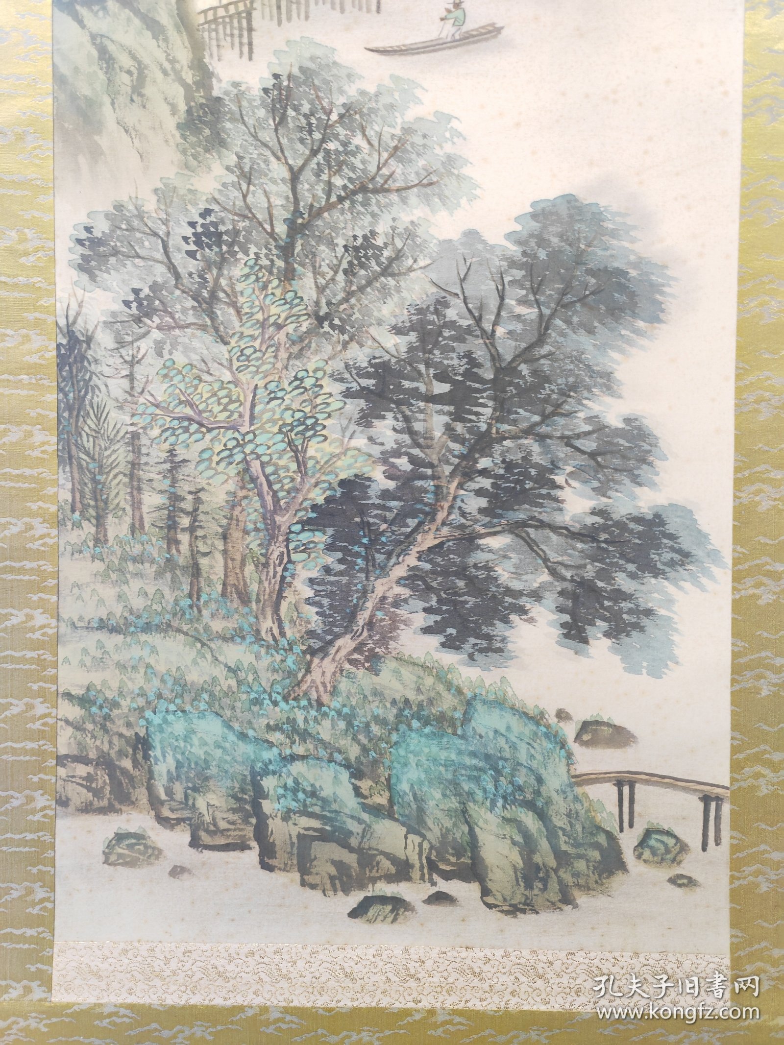 民国，云溪仙史，绢本，青绿山水