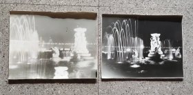 福州五一广场，节日之夜，老照片。85年10月1日国庆节。2张。作者，谢连枝。