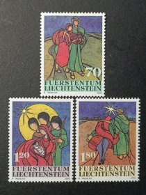 列支敦士登邮票，2002年圣诞节宗教绘画邮票3全