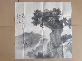 中国美术家协会会员、国家一级美术师、山东画院高级画师、山东美术家协会会员、山东美术家协会创作室创作员、【胡定南 国画作品一幅4平尺斗方】保真出售！