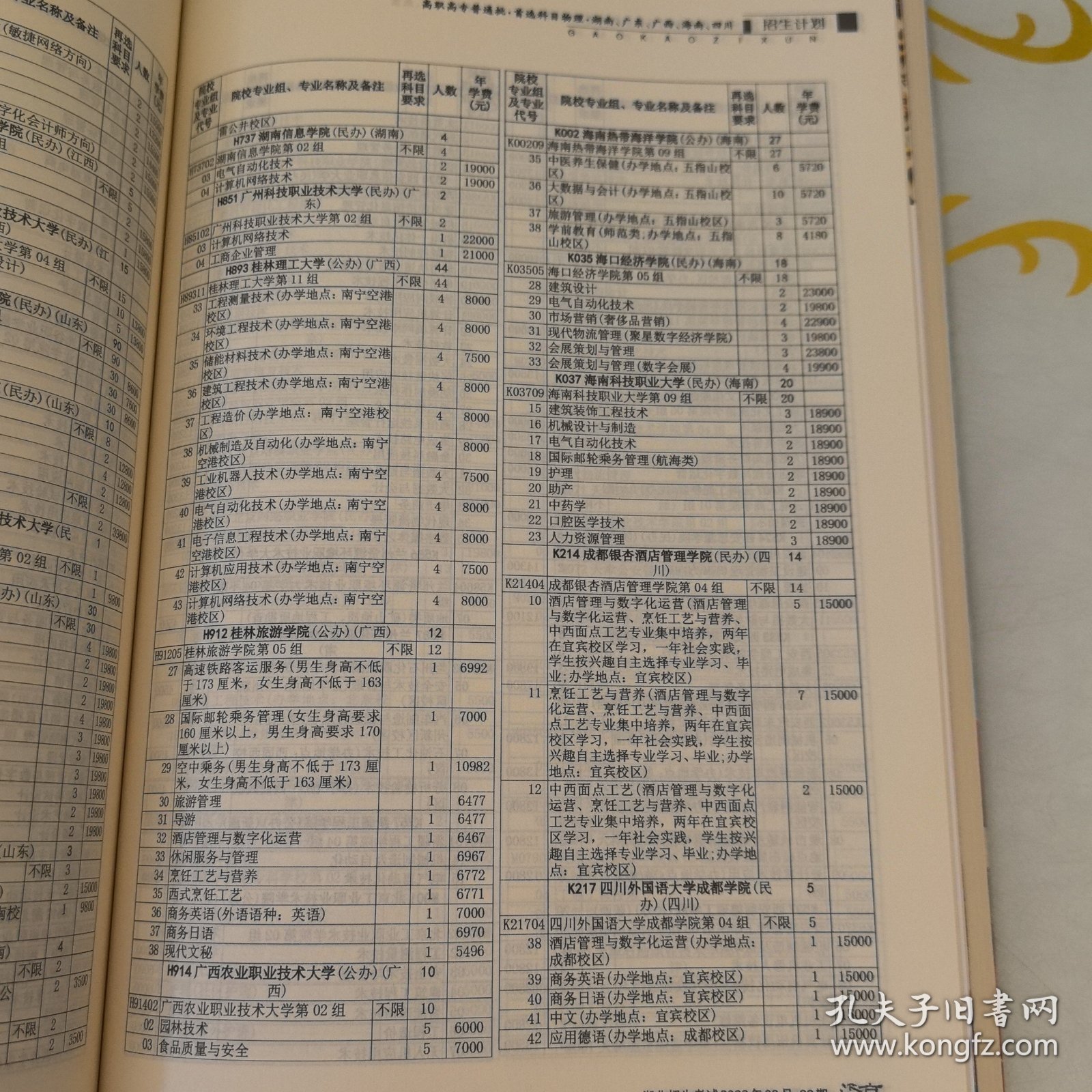 湖北省2023年普通高等学校招生计划高职高专22期