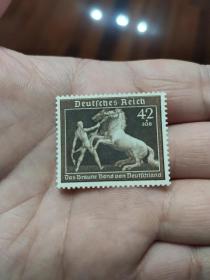 第三帝国 1939 综授带赛马比赛邮票 精美雕刻版