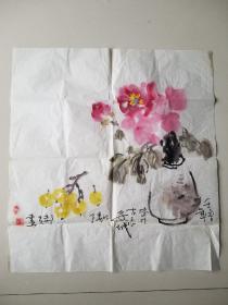 郝光 国画小品4 张合售（郝光：西安美院教授、研究生导师，中国美协会员，陕西文史馆研究员）品相不等，见图