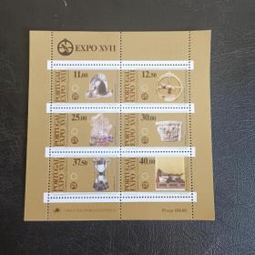 kabe06外国邮票葡萄牙邮票 1983年 第17届欧洲艺术和科学展览文化遗产 小全张 ms新 边纸有微瑕，如图