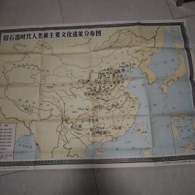 旧石器时代人类和主要文化遗址分布图