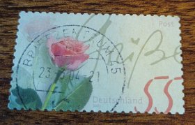 2003年德国邮票问候爱情玫瑰1枚 外国邮票（零售区邮品满十件包邮）