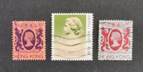 【香港邮票】伊丽莎白女王头像（三种合售）（包邮）