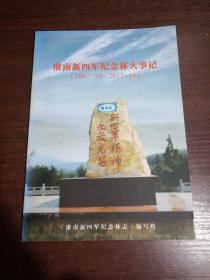 淮南新四军纪念林大事记（2002.10—2012.10）