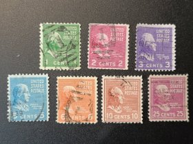 美国邮票，早期总统邮票一组
