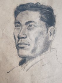 人物素描一张两面。七六年二月十四日