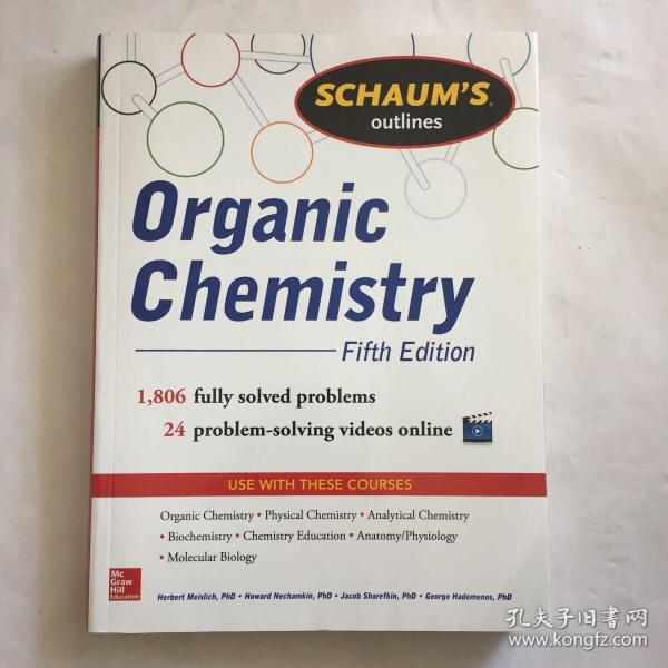 Schaum's Outline of Organic Chemistry: 1,806 Sol 肖姆的有机化学大纲 现货