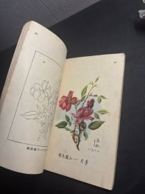 现代初中教科书——水彩画（道林纸印刷、大量水彩画、品相如图示） 中华民国十三年初版