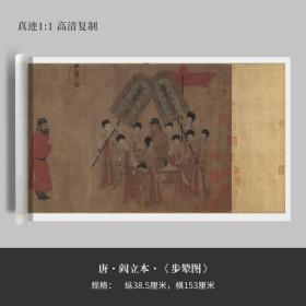 阎立本国画《步辇图》原大高清真迹复制品临摹宣纸毛笔书法字帖