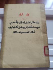 《林彪 高举党的总路线和毛泽东军事思想的红旗阔步前进》（维吾尔文）