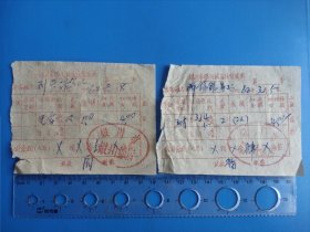 1962年宁夏银川市银川饭店住宿发票 2张齐售