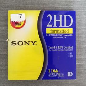 7软盘:软盘 SONY 2HD  未拆封