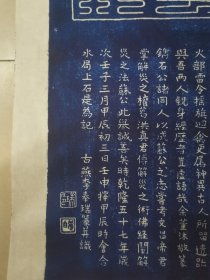 《真武辟火图》：蓝拓精品，壹六之精（天一生水，地六成之，意为以水克火)。龟蛇合形（古人常以龟驼合体寓意能消灾避害)。真武辟火图，能返风火，展苦灵验。