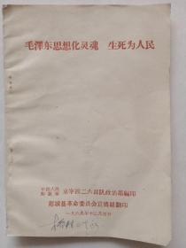 毛泽东思想化灵魂  生死为人民