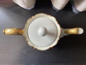 西洋欧洲瓷器咖啡壶Hertel Jacob德国制 壶高23cm 口径10cm