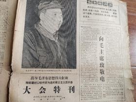 上海老报纸，大会特刊，张浩波，1967年