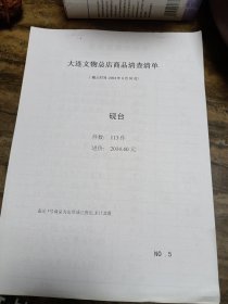 大连文物总店物品清查清单：砚台（113件）