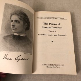 The Poems of Emma Lazarus 爱玛·拉札勒斯诗集 英文原版